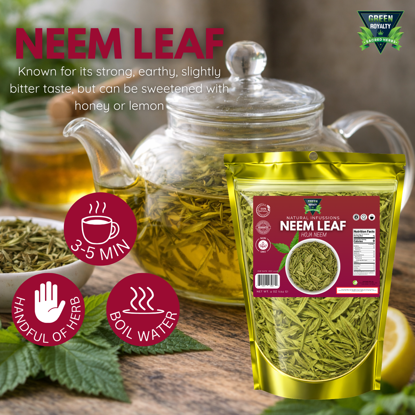 Green Royalty- Hoja Neem(4oz)/Neem Leaf