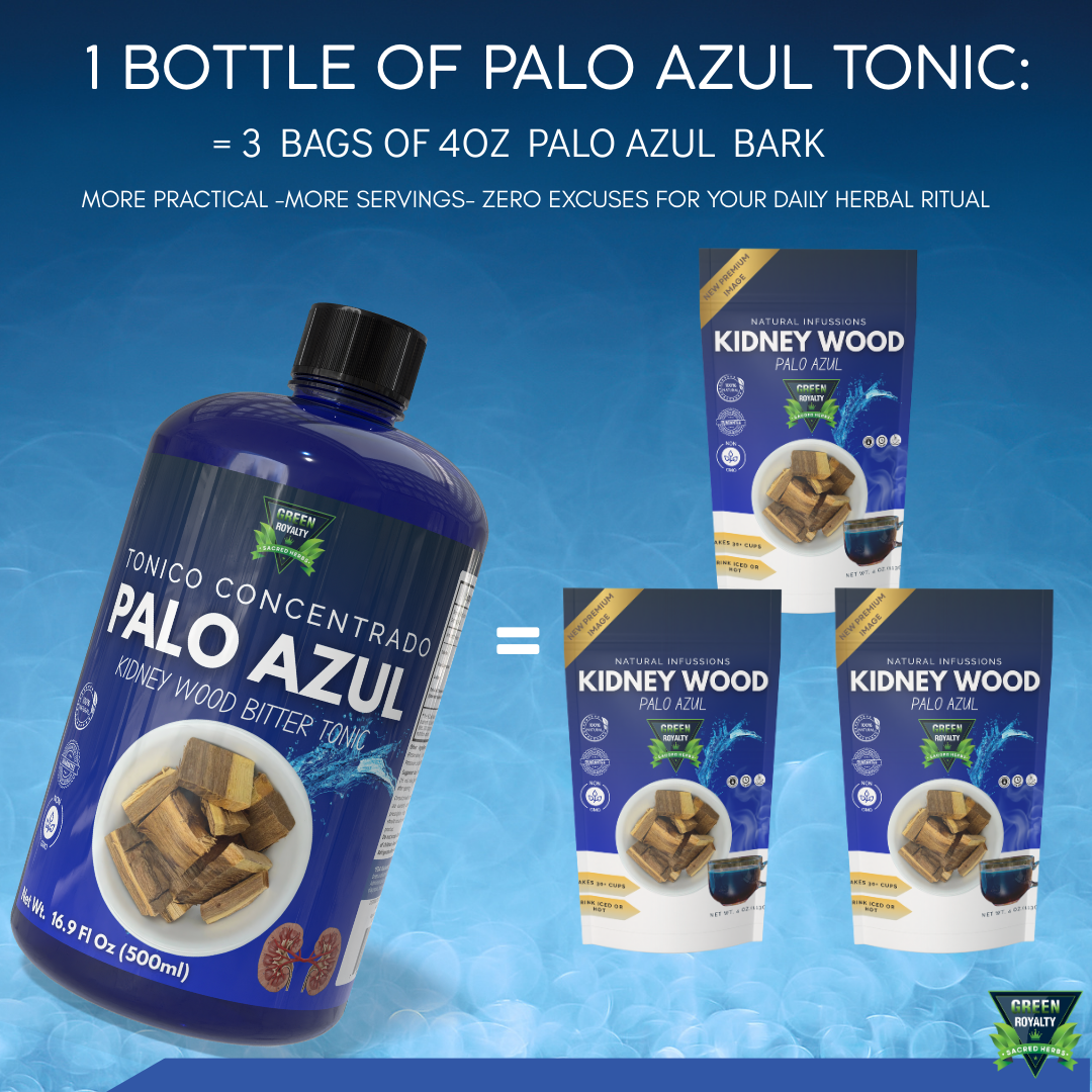 Green Royalty- Palo Azul Tonico 16oz(Kidneywood Tonic)