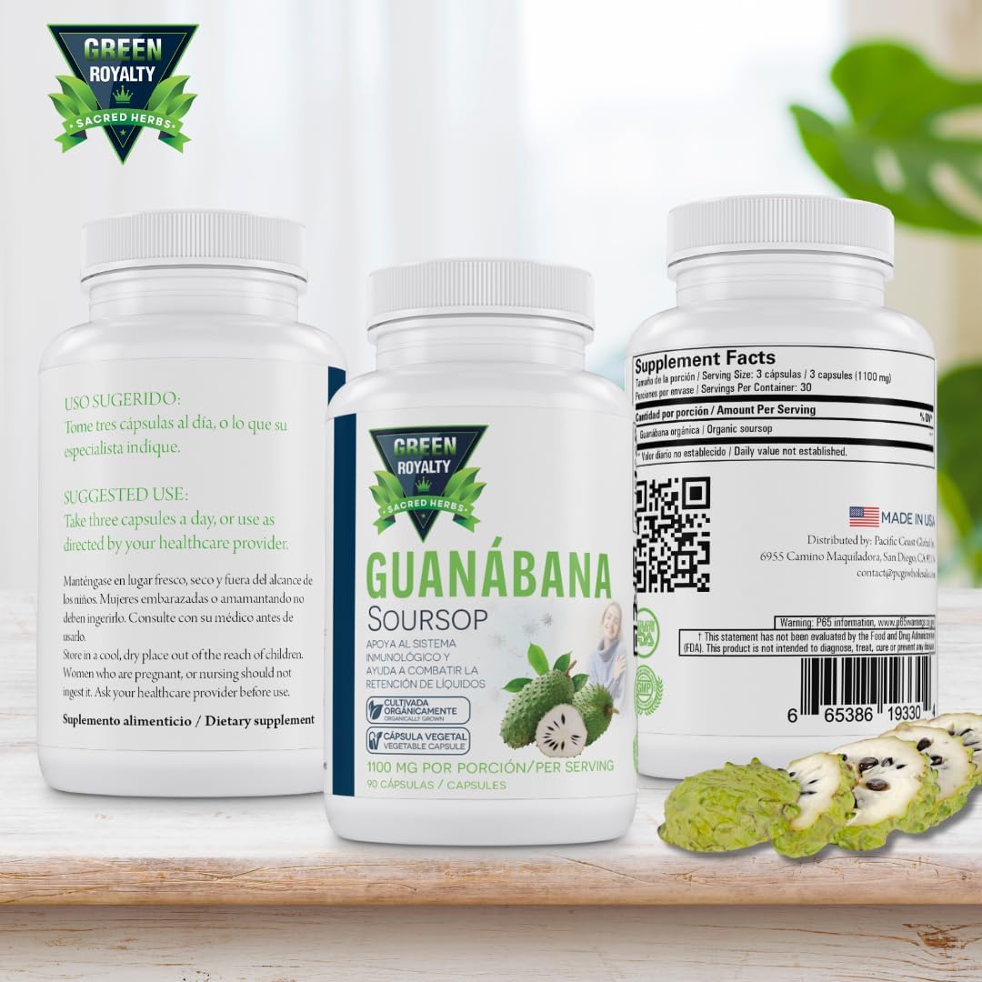 Green Royalty- Guanabana Cap(90ct)/ Soursop Capsules