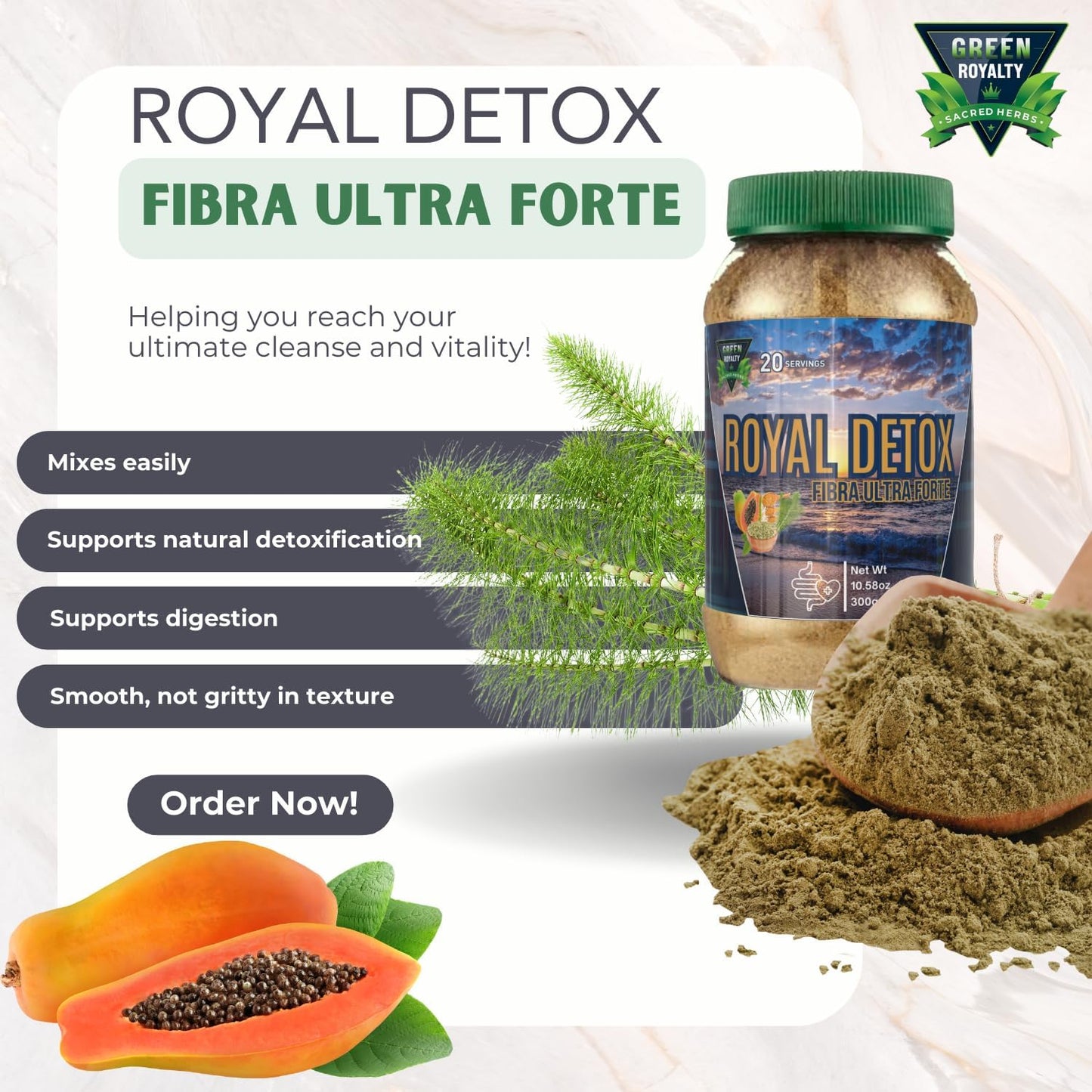 Green Royalty- Royal Detox Fibra Ultra Forte(300g)/Ultra Forte Fiber