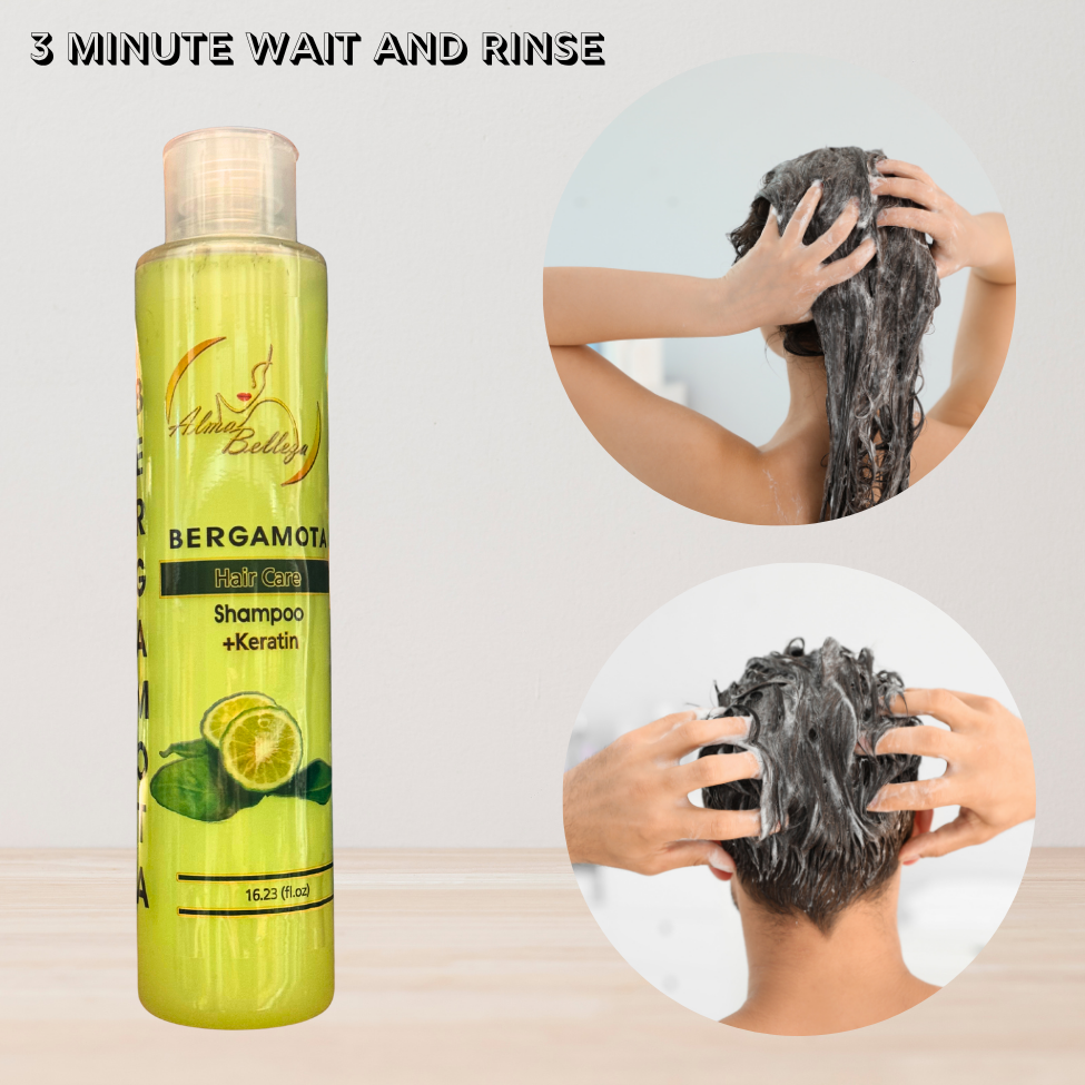 Alma Belleza Bergamot Hair Care Shampoo with Keratin – 16.23 fl oz