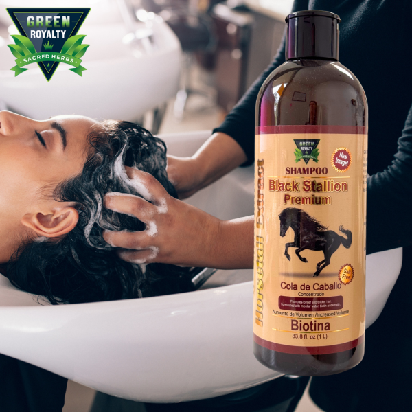 Green Royalty- Black Stallion Premium Horsetail Shampoo (32 Fl Oz)