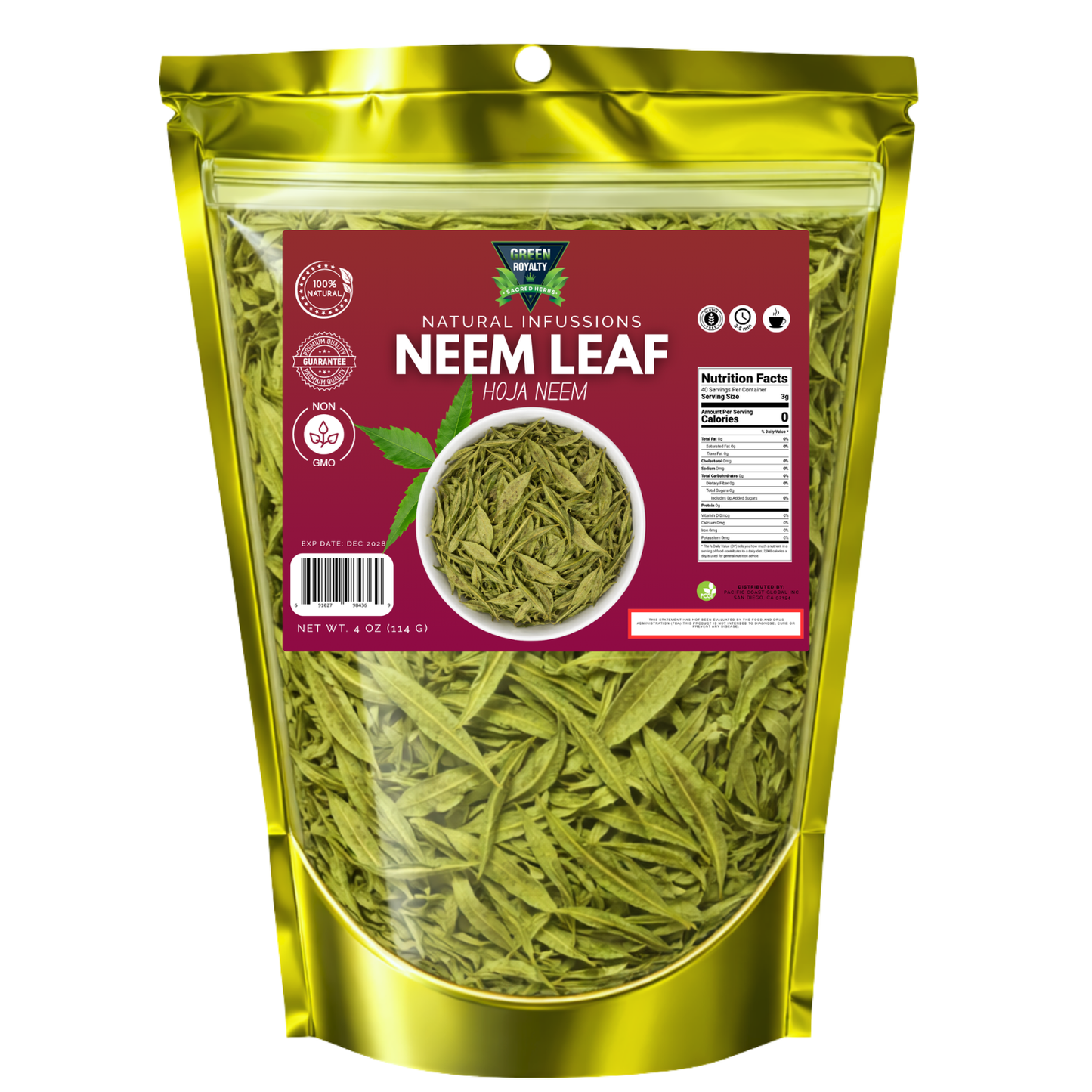 Green Royalty- Hoja Neem(4oz)/Neem Leaf