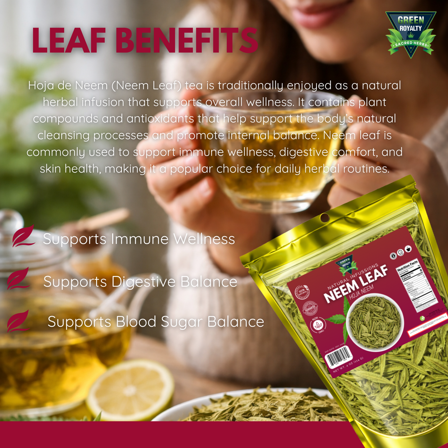 Green Royalty- Hoja Neem(4oz)/Neem Leaf