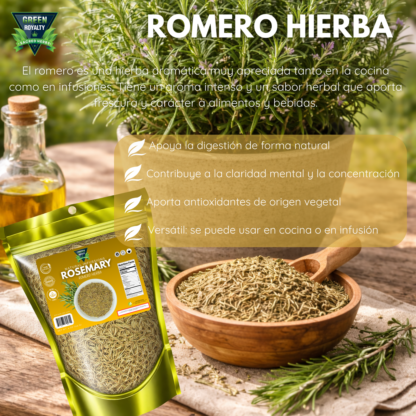 Green Royalty- Romero Hierba(4oz)/Rosemary