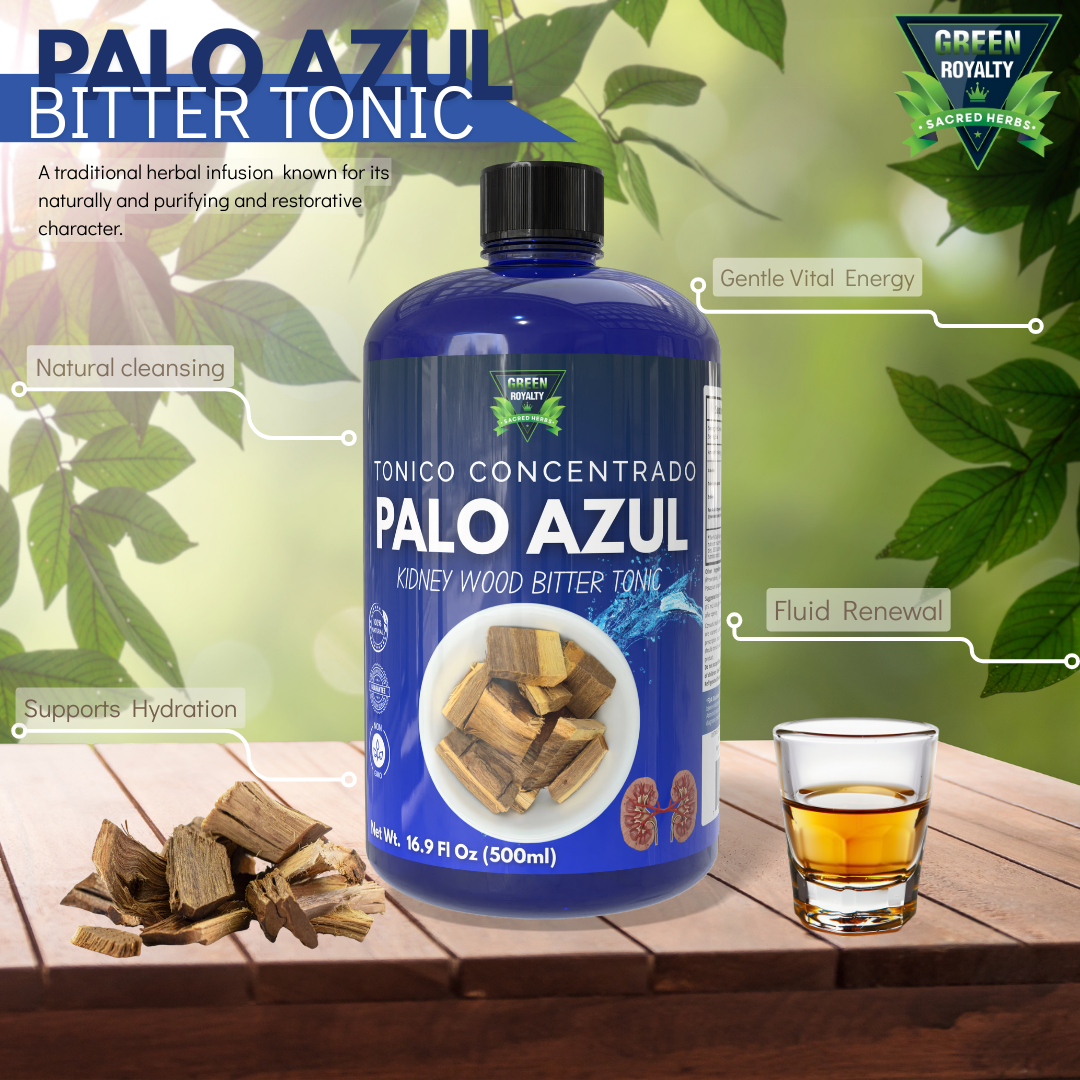 Green Royalty- Palo Azul Tonico 16oz(Kidneywood Tonic)
