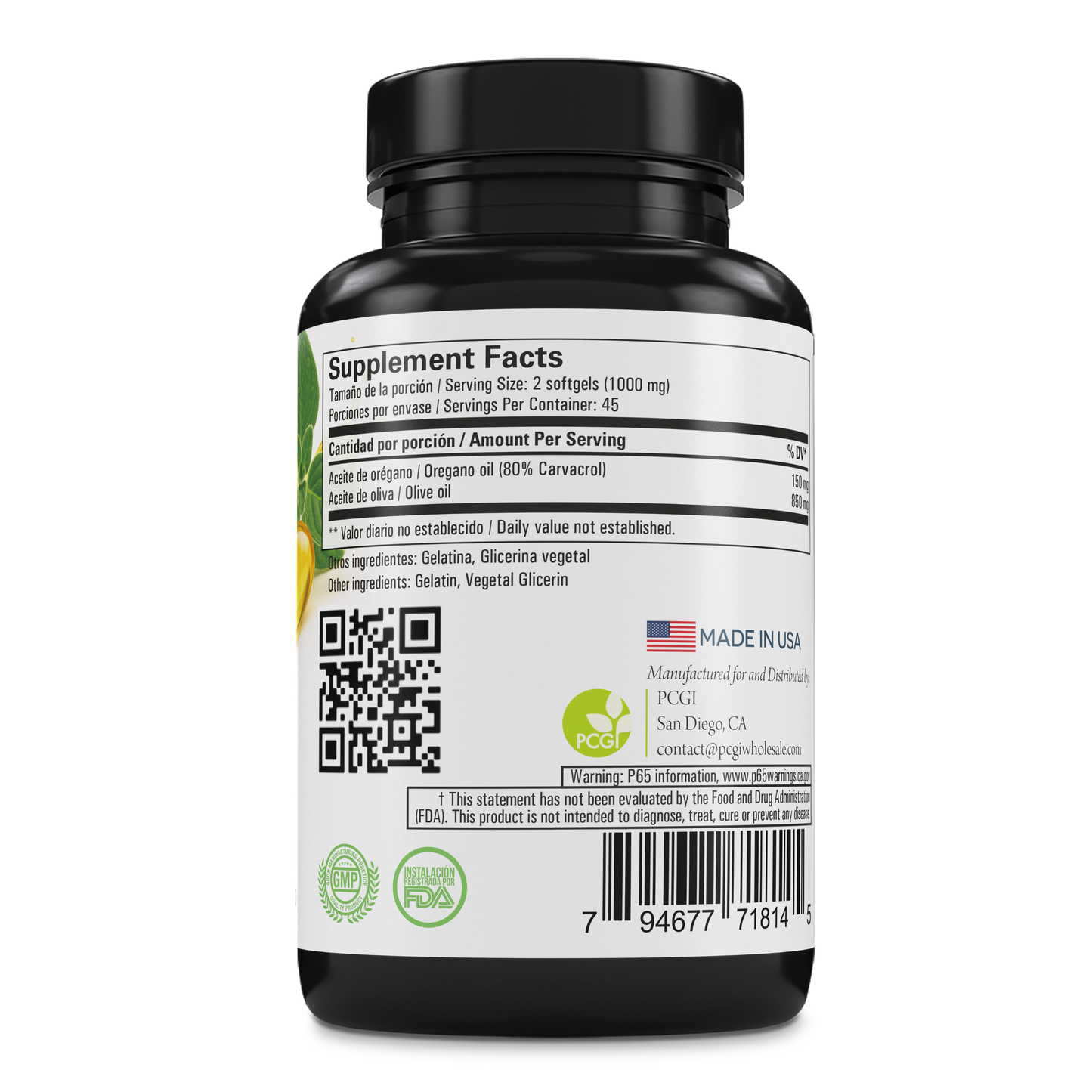 Green Royalty- Oregano Oil (90 softgels)100 mg Per Serving