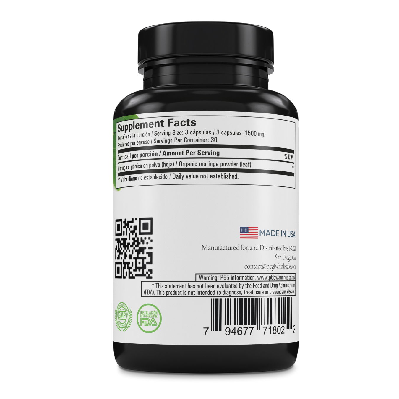 Green Royalty – Moringa Capsules 1500mg(90 CT)