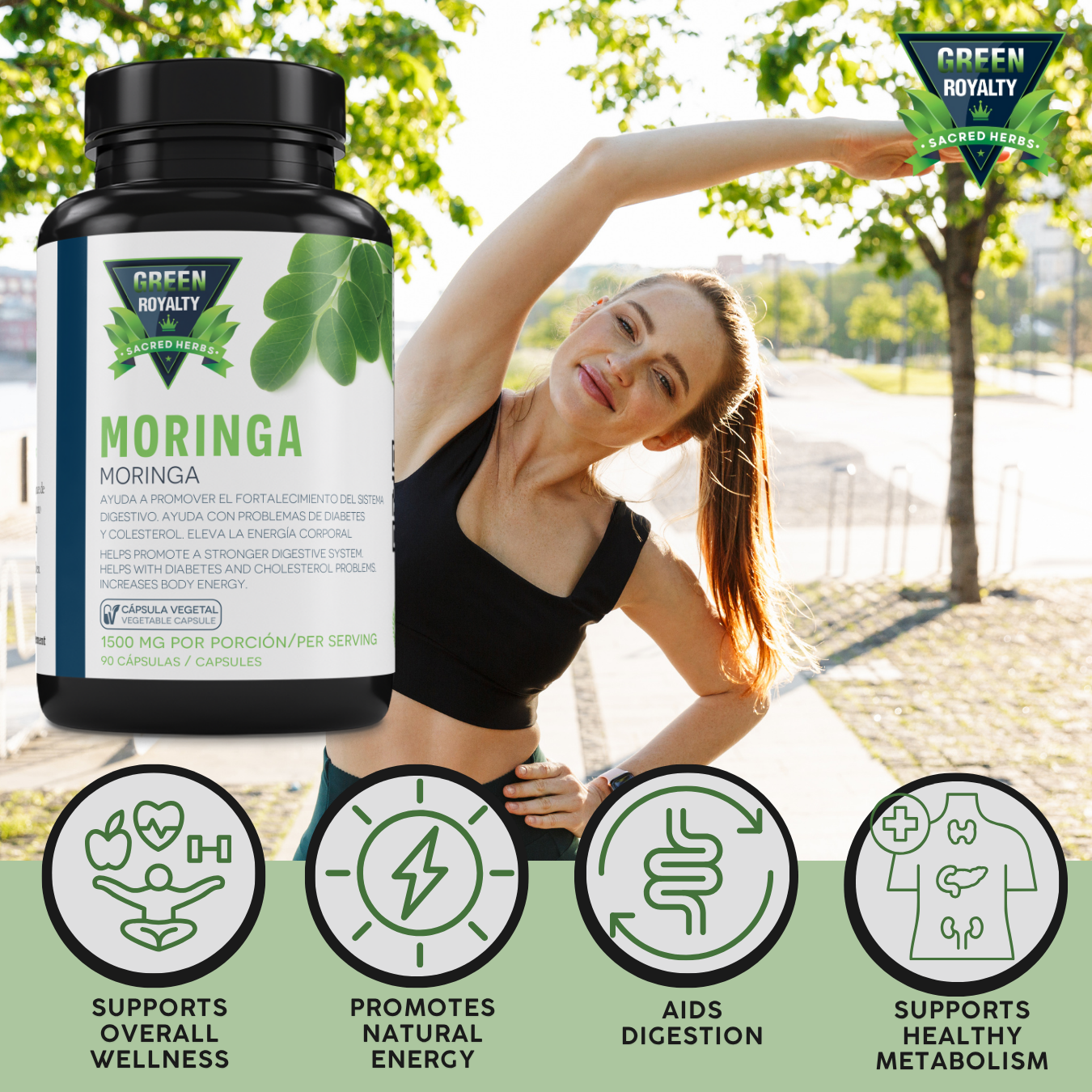 Green Royalty – Moringa Capsules 1500mg(90 CT)