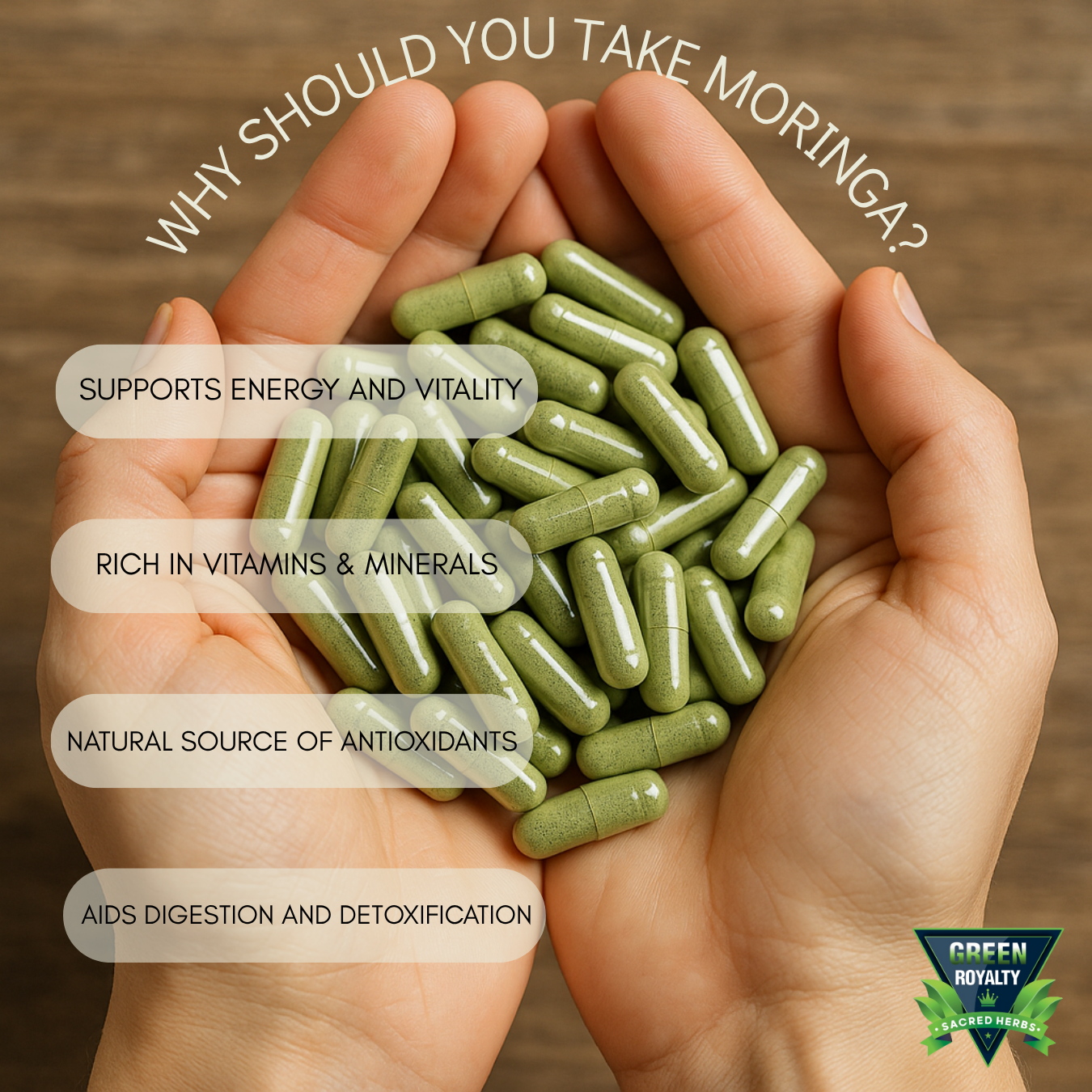Green Royalty – Moringa Capsules 1500mg(90 CT)