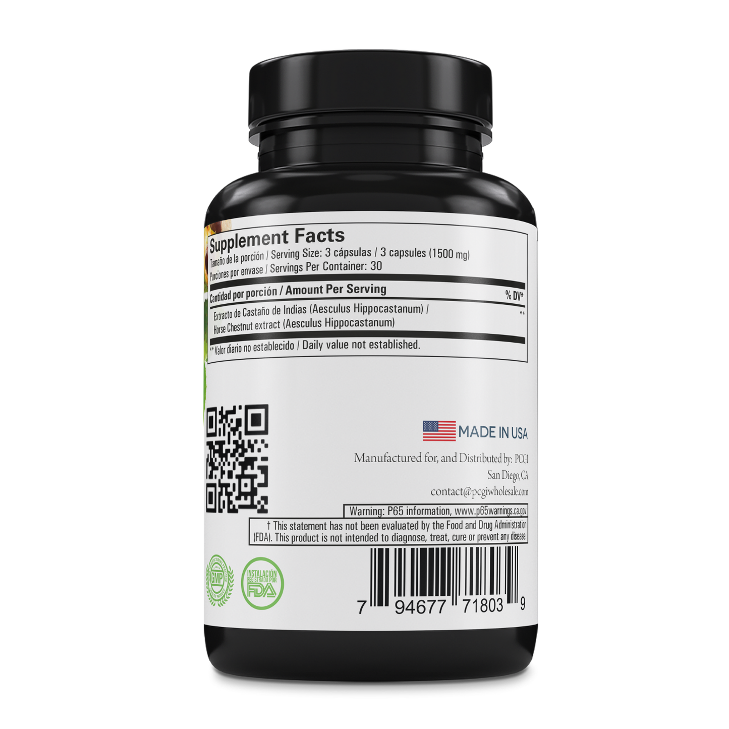 Green Royalty – Horse Chestnut (Castaño de Indias) 1500mg(90ct)