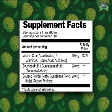 Green Royalty Guanabana Juice Living Bitters (20.2oz)-Jugo de Guanabana