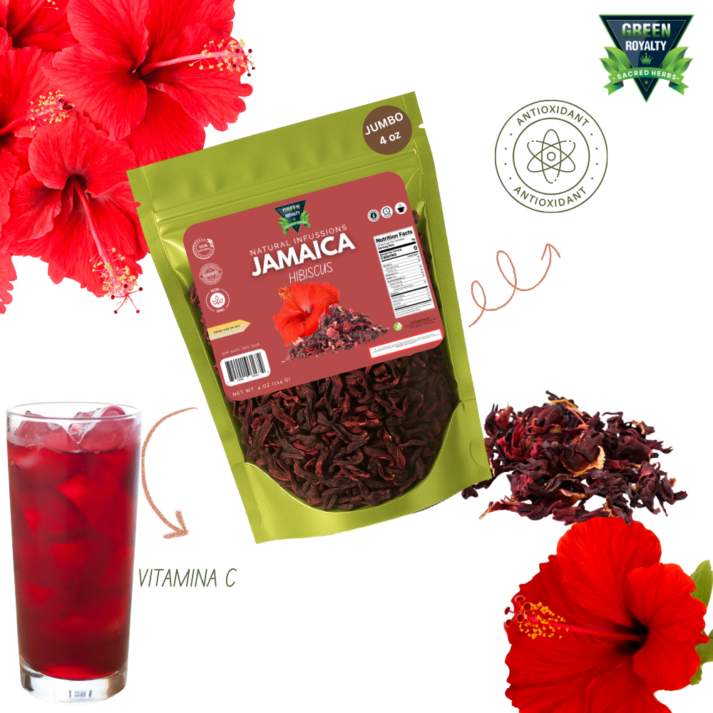 Green Royalty- Flor de Jamaica 4oz (Hibiscus Flower)