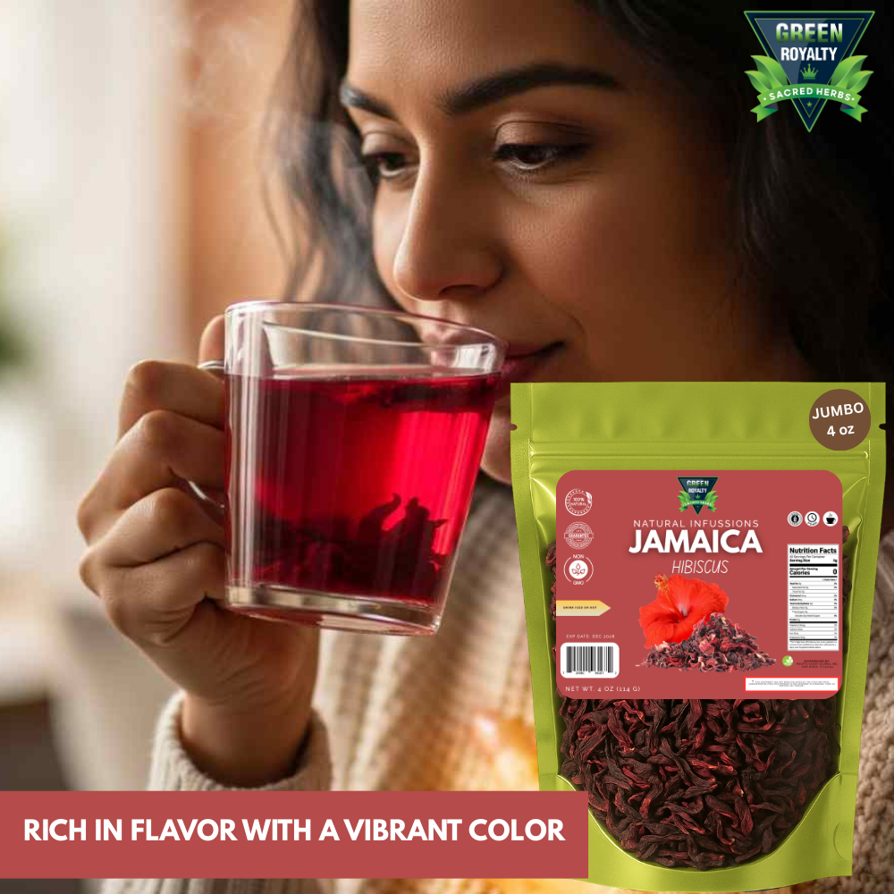 Green Royalty- Flor de Jamaica 4oz (Hibiscus Flower)