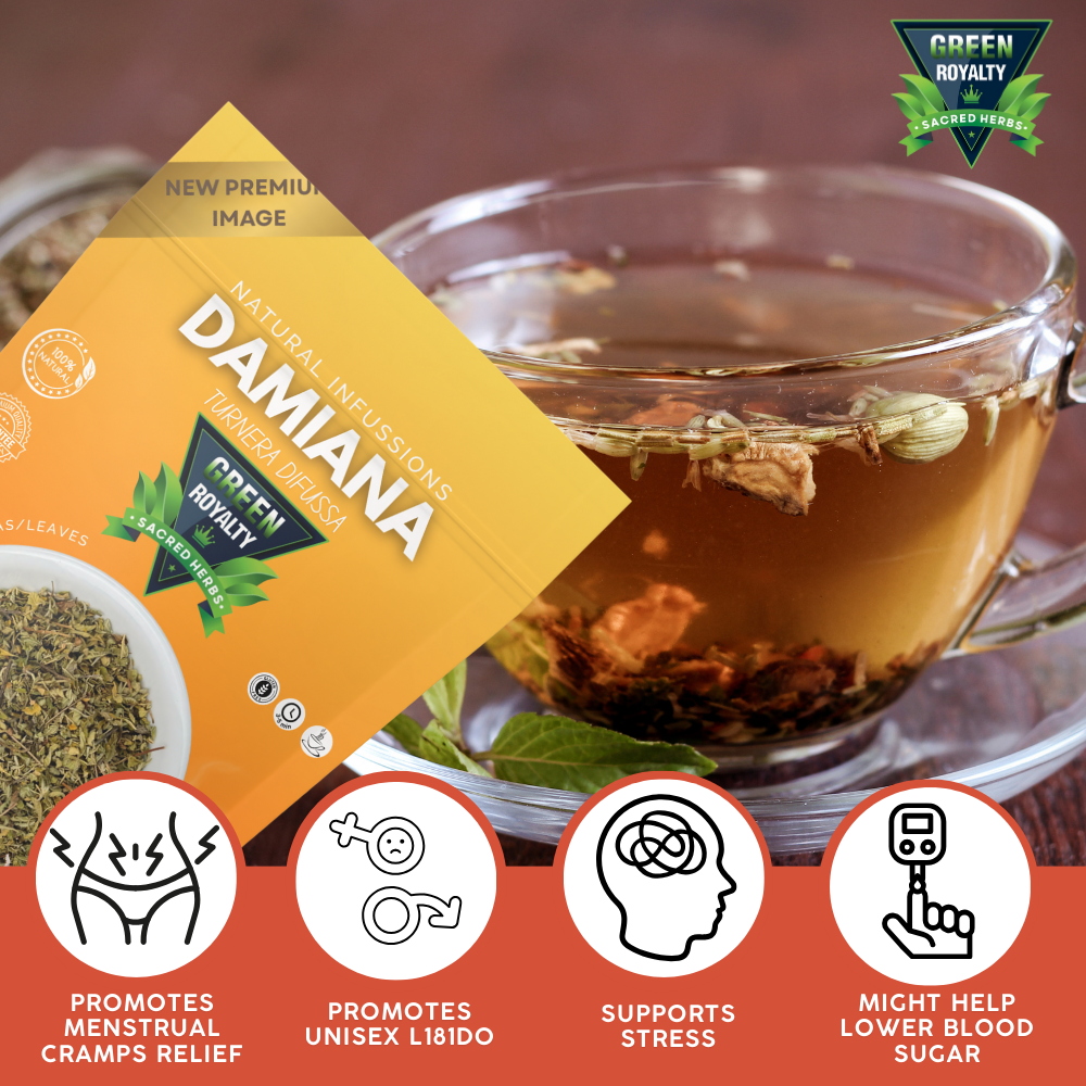 Green Royalty- Damiana Herb 4oz(Damiana Hierba)