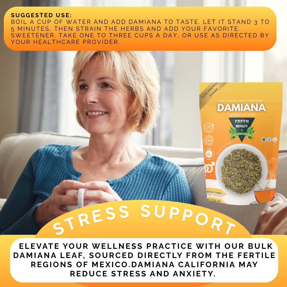 Green Royalty- Damiana Herb 4oz(Damiana Hierba)