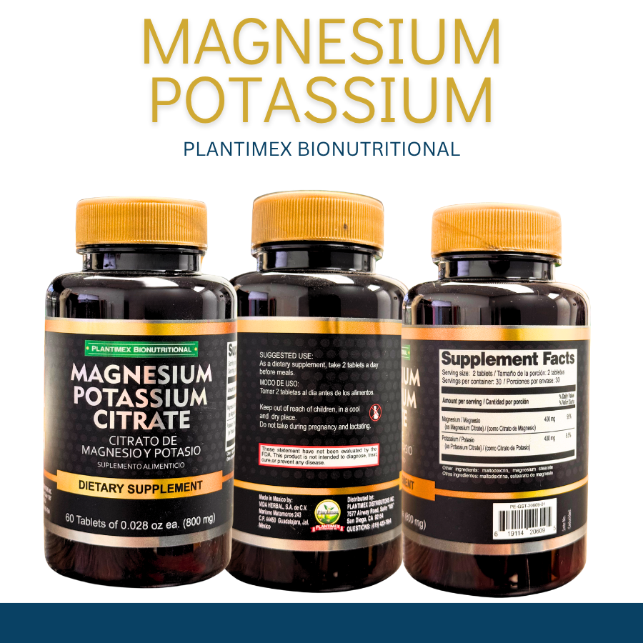 Plantimex- Magnesium Potassium Citrate (60ct) Capsules