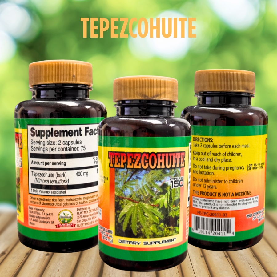 Plantimex- Tepezcohuite Capsules(150 ct)