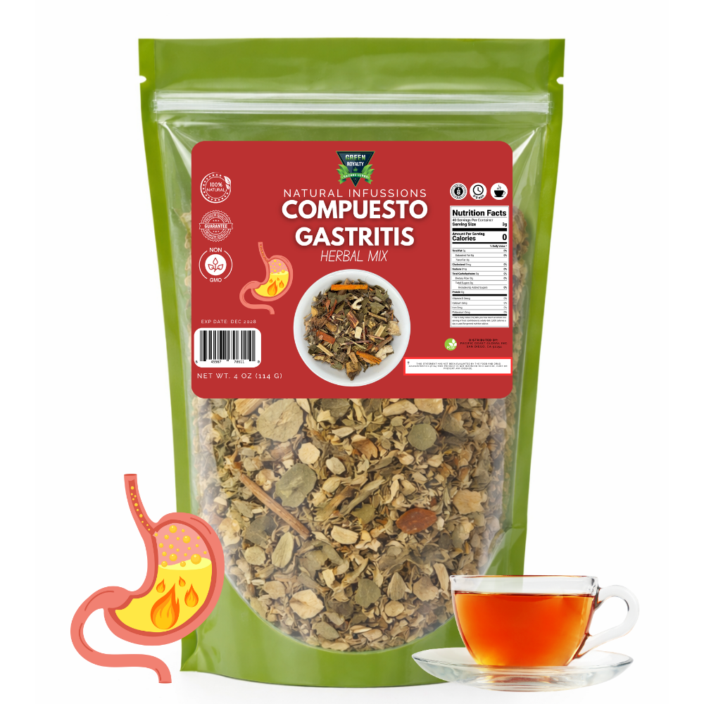 Green Royalty- Compuesto de Gastritis 4oz(114g)-Herbal Mix for Gastritis