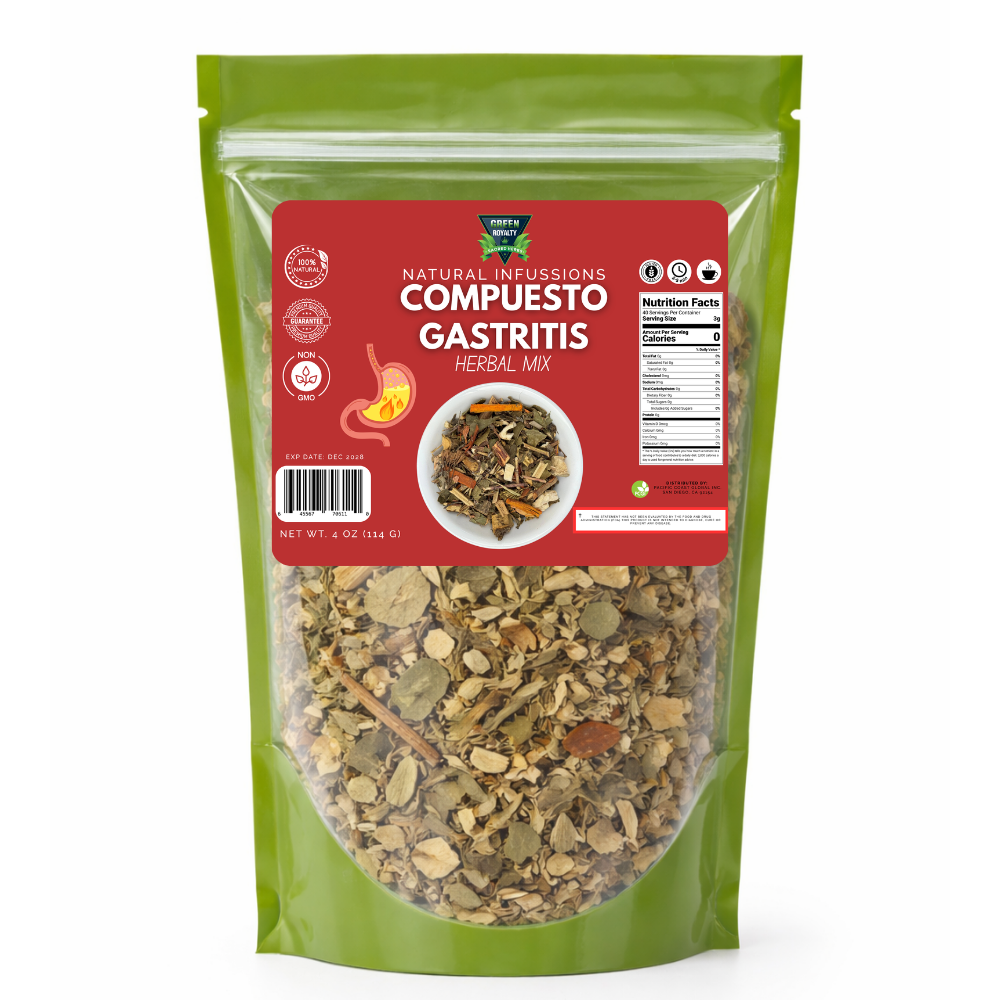 Green Royalty- Compuesto de Gastritis 4oz(114g)-Herbal Mix for Gastritis