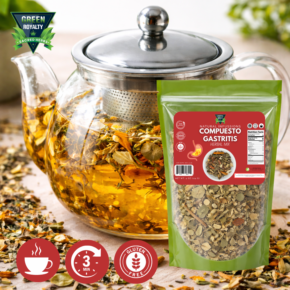Green Royalty- Compuesto de Gastritis 4oz(114g)-Herbal Mix for Gastritis