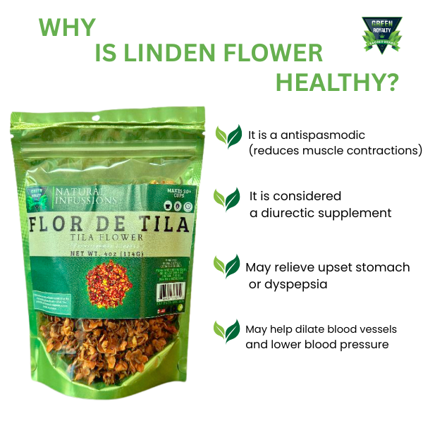 Green Royalty- Linden Flower Herbs (4oz) / Flor de Tila