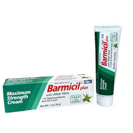 Barmicil Plus Cream Skin Allergies Aloe Vera with 1% Hydrocortisone Maximum Strength Anti-Itch Contains 1 oz Tube (28 Grams) Relieves Skin Allergies