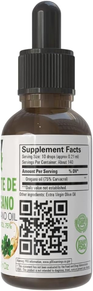 Green Royalty- Oregano Oil 1oz (Aceite Oregano) – 75% Carvacrol – Liquid Herbal Supplement – with Extra Virgin Olive Oil