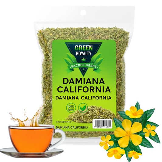 Green Royalty- Damiana Plastic Bag 4oz-Natural Infusions- Loose Herbal Tea