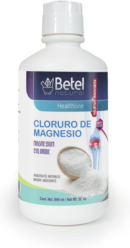 Cloruro de Magnesio Sabor Natural Liquid by Betel Natural - Magnesium Chloride Natural - 32 Oz