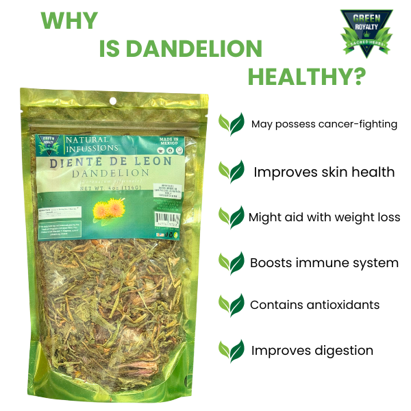 Green Royalty- Dandelion Herb (4oz) / Diente de Leon Hierba