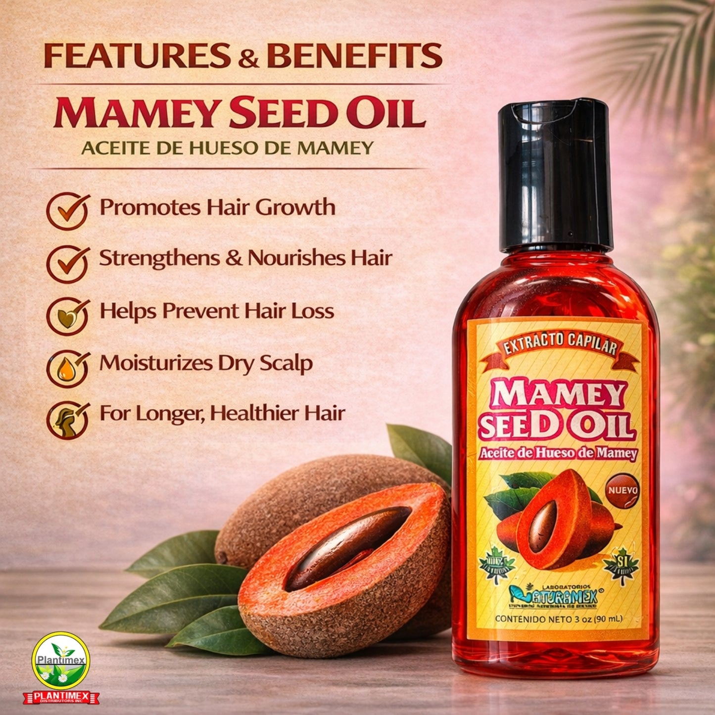 Plantimex Mamey seed oil 4oz(aceite de mamey)