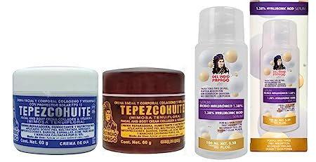 Del Indio Papago Tepezcohuite Day + Night creams (2oz) + Hyaluronic Acid Serum (3.38 Fl Oz) SUPER COMBO!!!