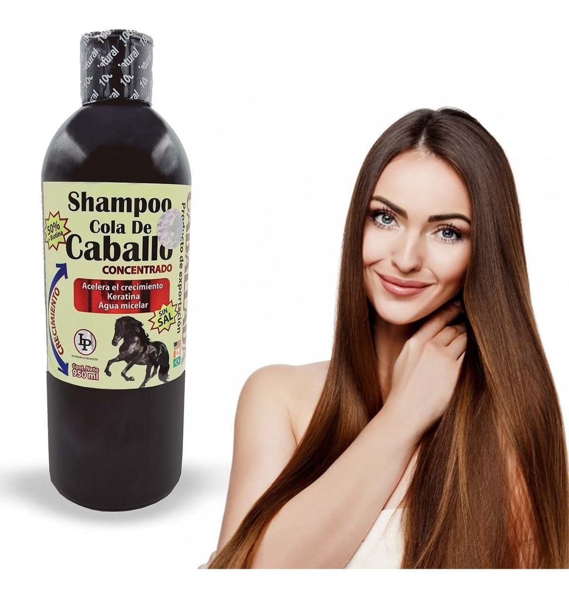 Shampoo Caballada sin sal (950ml) Acelera el crecimiento de tu cabello!