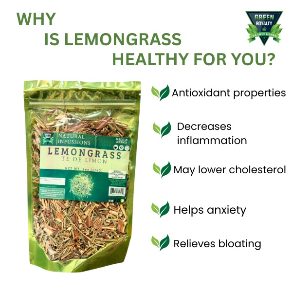 Green Royalty- Hierba de Limon/ Lemon Grass Herbs (4 oz)