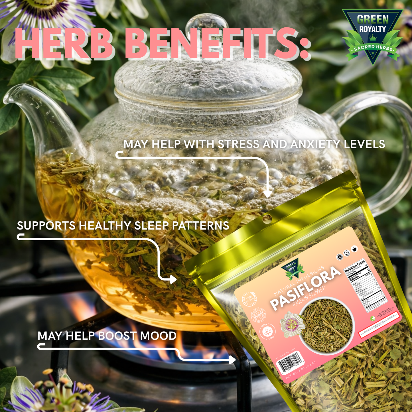 Green Royalty-Pasiflora(4oz)/Passionflower
