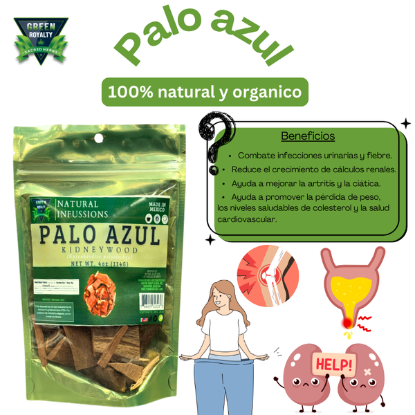 Green Royalty KidneyWood Herb (4oz) / Hierba de Palo Azul (4oz)