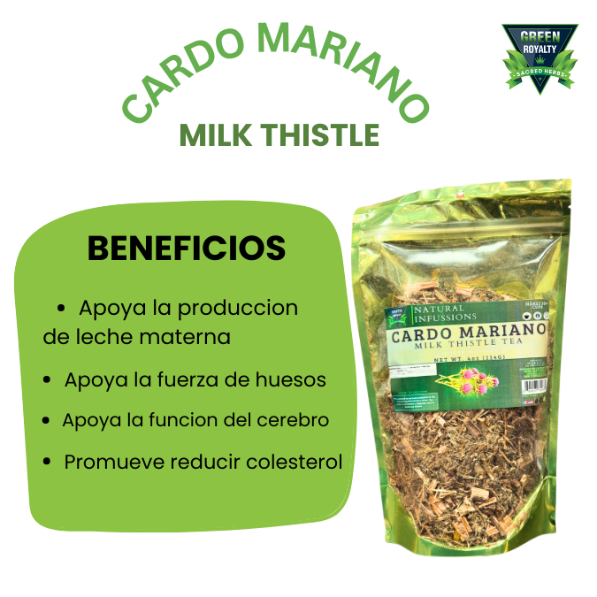 Green Royalty- Cardo Mariano/Milk Thistle Herb(4oz)