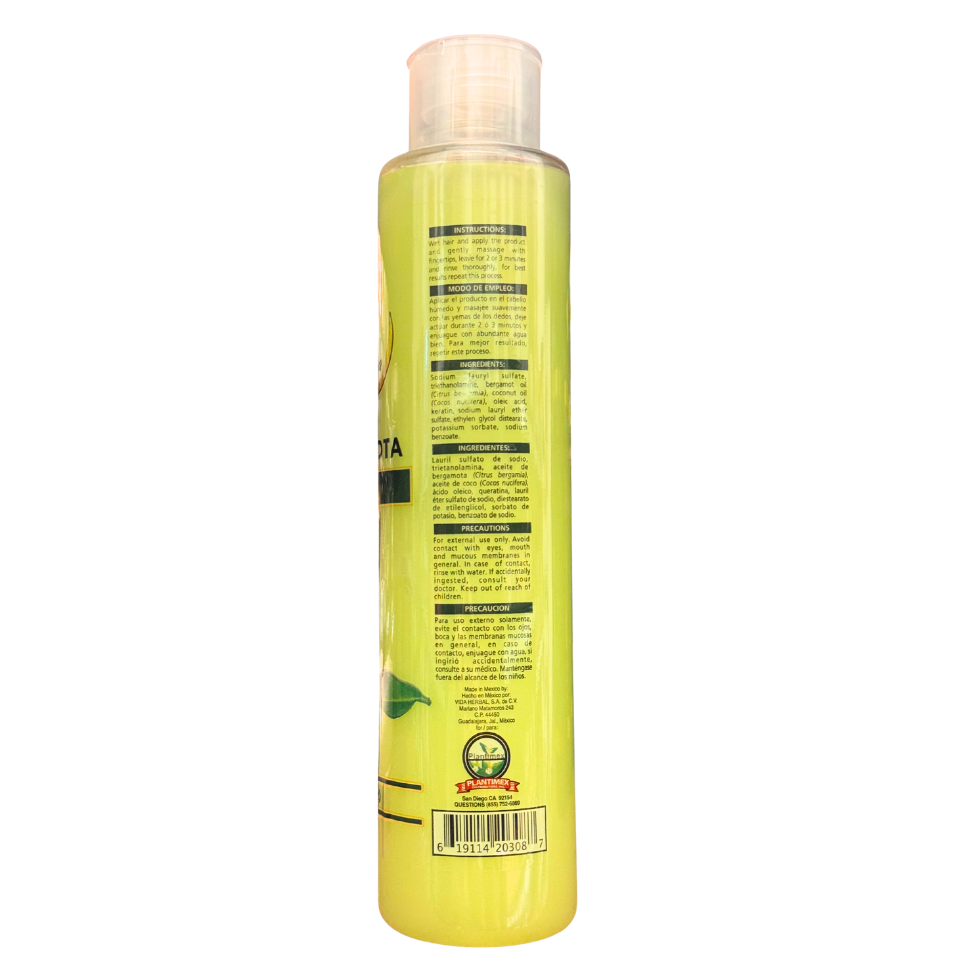 Alma Belleza Bergamot Hair Care Shampoo with Keratin – 16.23 fl oz