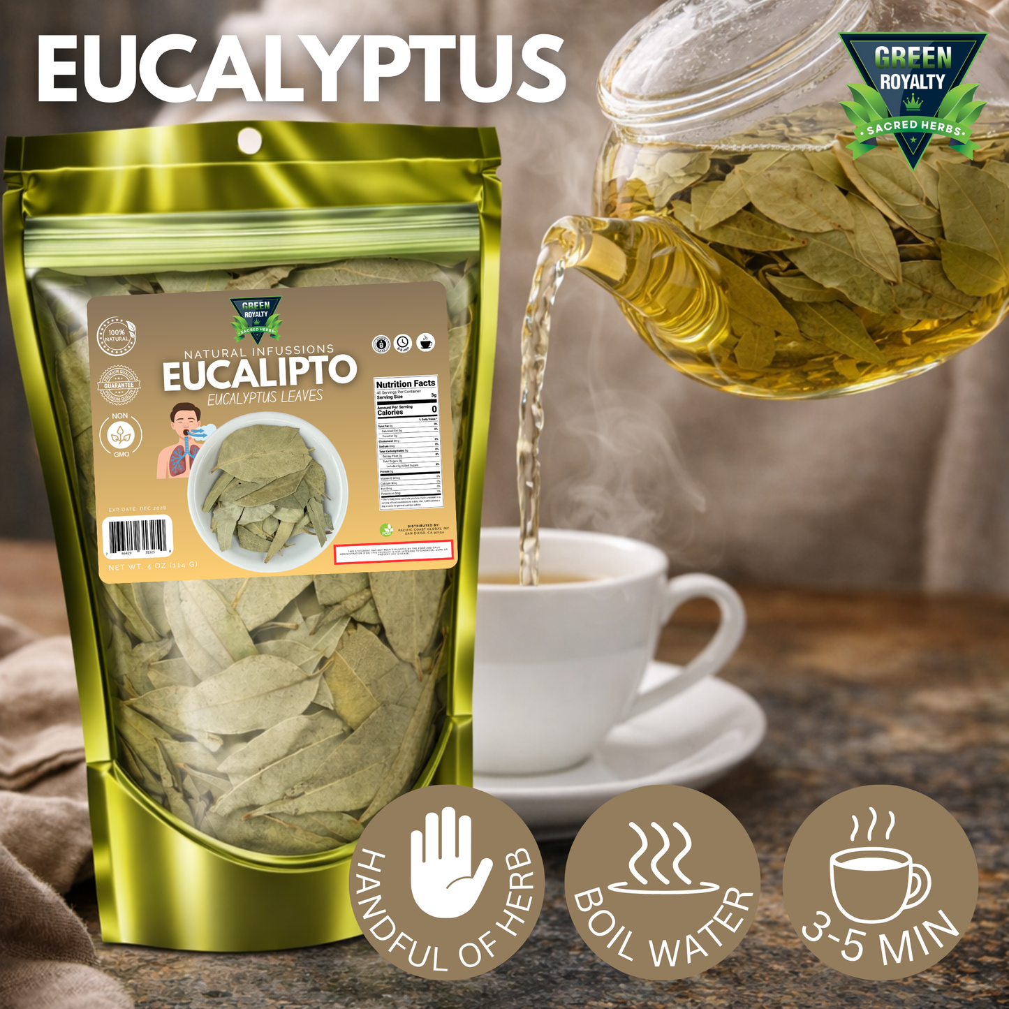 Green Royalty -Eucalipto Hierba(4oz)/Eucalyptus Herb