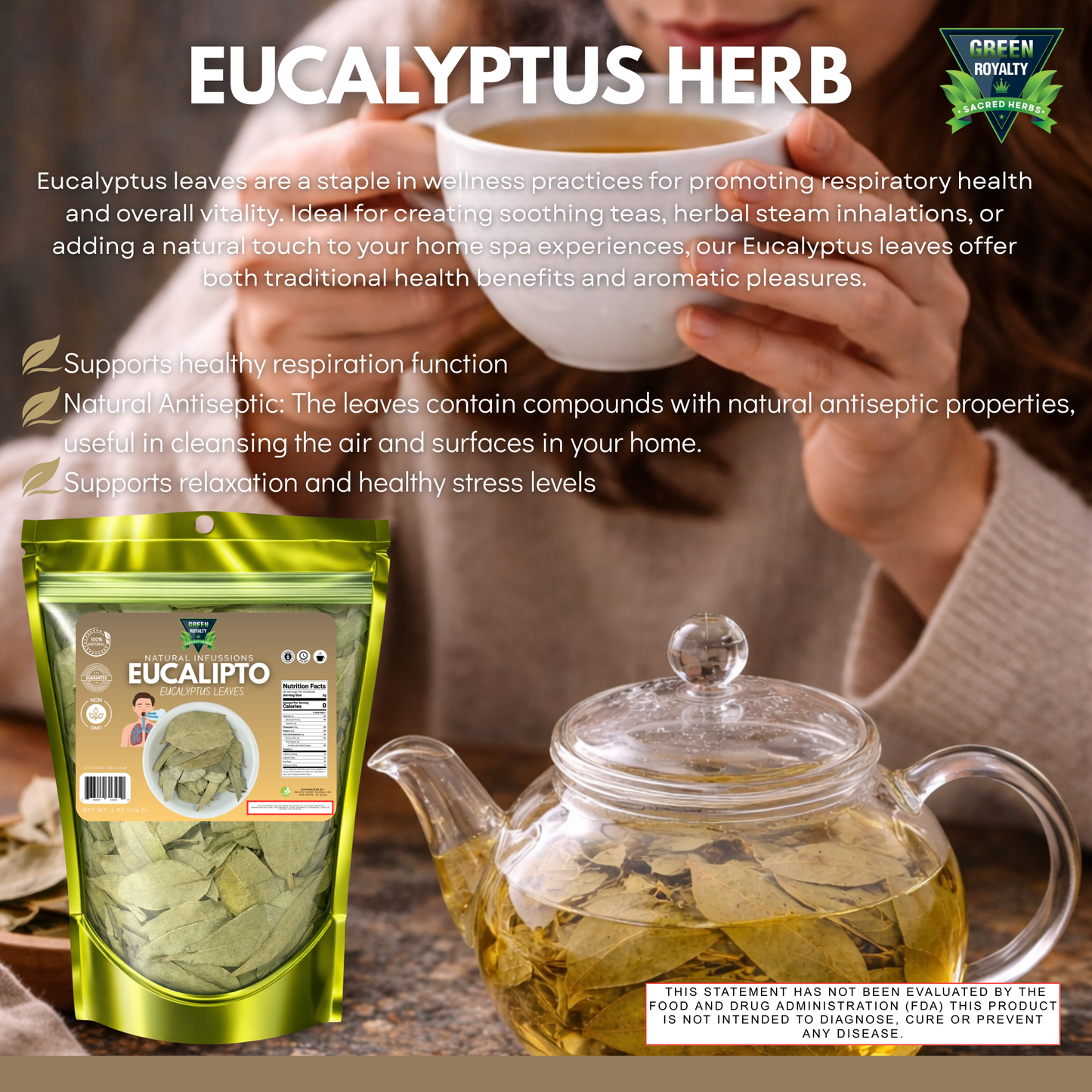 Green Royalty -Eucalipto Hierba(4oz)/Eucalyptus Herb