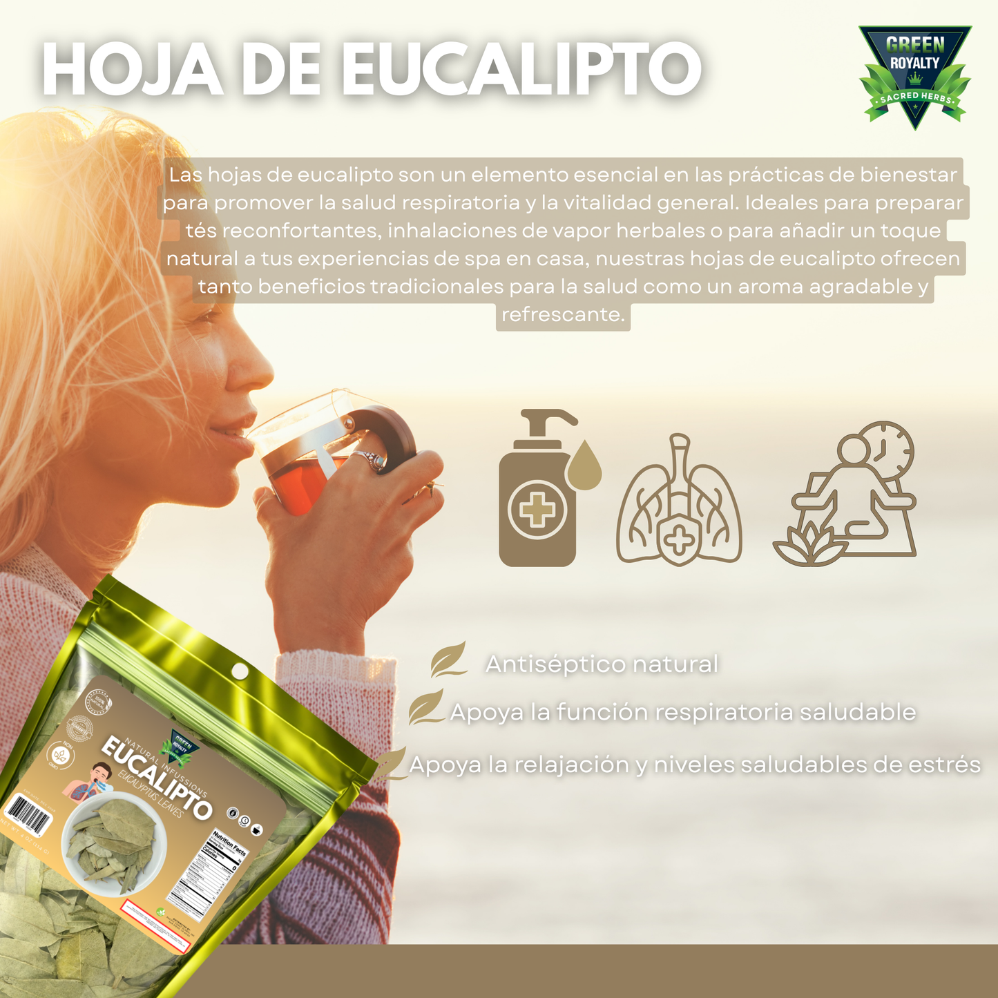 Green Royalty -Eucalipto Hierba(4oz)/Eucalyptus Herb