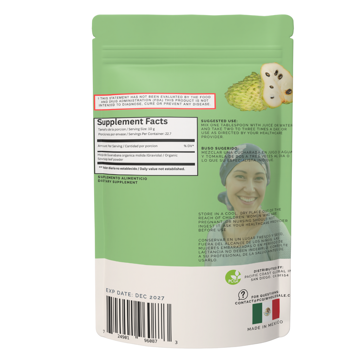 Green Royalty- Guanabana Polvo/Soursop Powder(8oz)