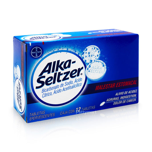 Alka Seltzer (12ct) | Tablets, Extra-Strength Antacid & Pain Relief, Original