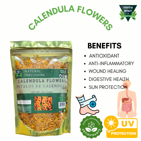 Green Royalty- Calendula(4oz)/Calendula Flowers