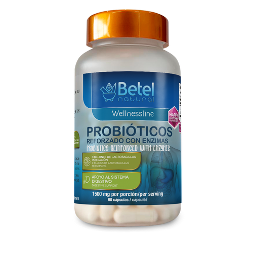 Probiotic reinforced with enzymes capsules