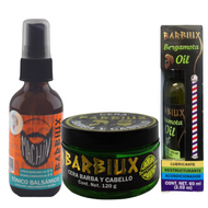 Barbiux Minoxidil Beard and Hair Growth Combo with Bergamot Hair Pomade and Bergamot Oil