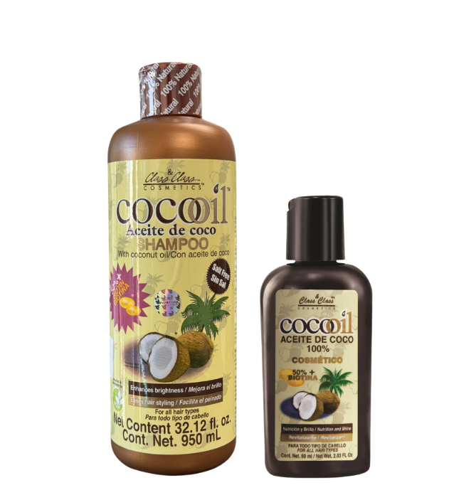 LABS Incredible Coconut Oil Combo Shampoo + Hair Oil 32oz(950ml) and 2oz Oil for All Hair Types